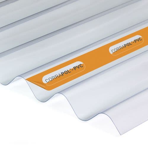Corrapol AC706 PVC Clear Corrugated Roof Sheet - 3000m x 950mm