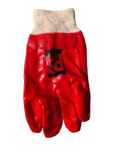Predator Red PVC Knit Wrist  Gloves