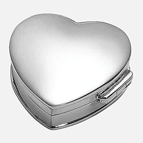 Carrs Sterling Silver Heart Pill Keepsake Box NK004