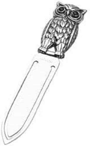 Carrs Sterling Silver Owl Bookmark STC082