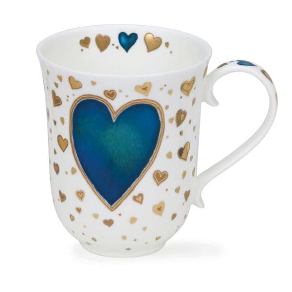 Dunoon Braemar Romeo Blue Hearts  Mug
