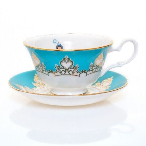 English Ladies Disney Aladdin Princess Jasmine Tiara Tea Cup & Saucer