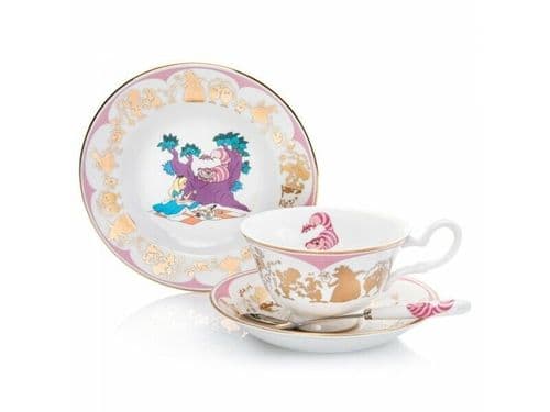 English Ladies Disney Alice in Wonderland Cheshire Cat Tea Set