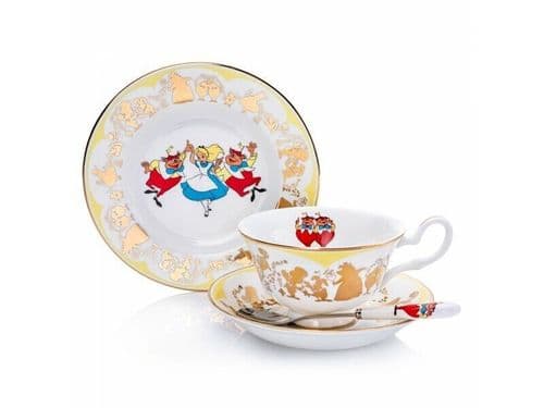 English Ladies Disney Alice in Wonderland Tweedledum & Tweedledee Tea Set