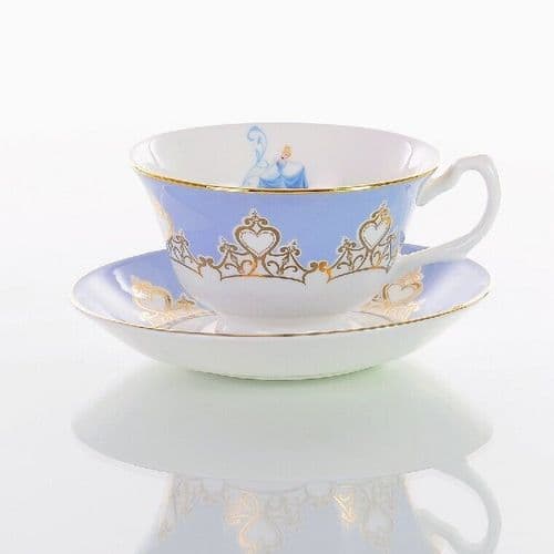 English Ladies Disney Princess Cinderella Tiara Cup & Saucer