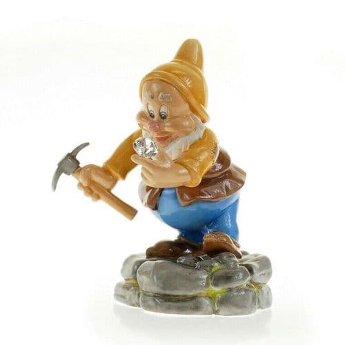 English Ladies Disney Snow White Diamond Mine Happy Dwarf Figurine