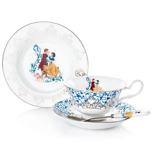 English Ladies Disney Snow White Wedding Plate, Spoon, Cup & Saucer