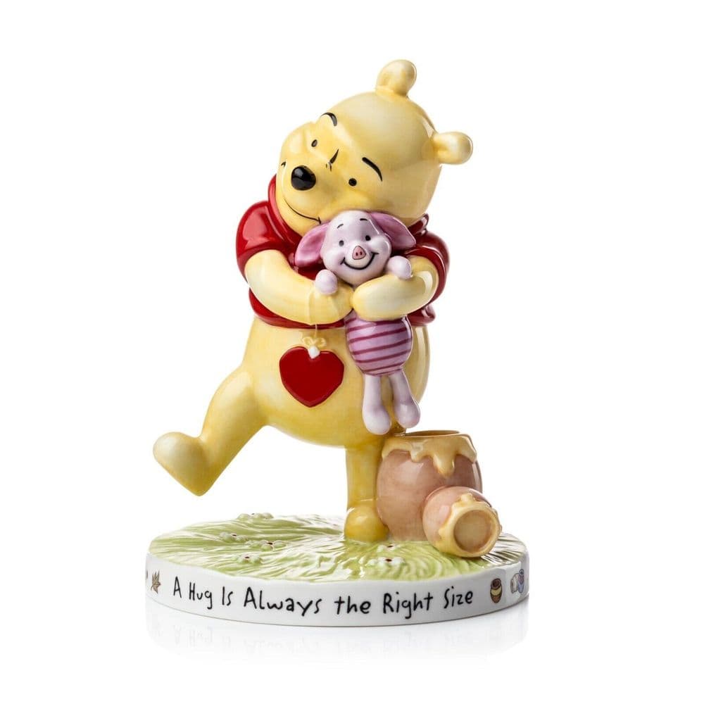 English Ladies Disney Winnie the Pooh A Hug is Always the Right Size Figurine