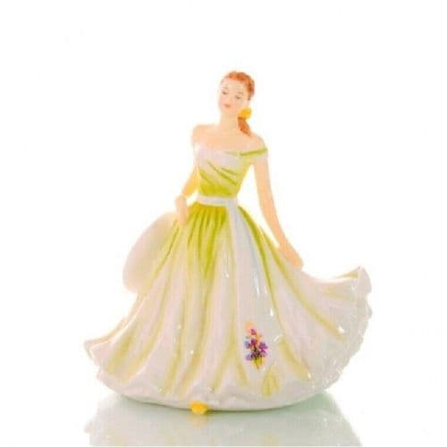 English Ladies Flower of the Month April (Sweet Pea) Figurine