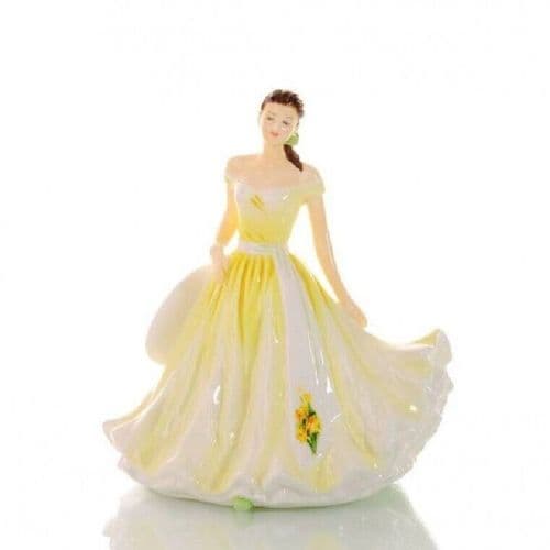 English Ladies Flower of the Month March (Daffodil) Figurine
