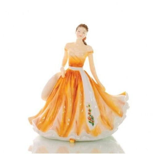 English Ladies Flower of the Month October (Marigold) Figurine
