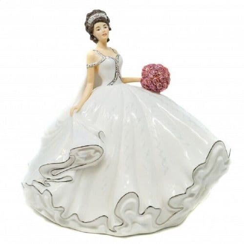 English Ladies Thelma Madine Bride of the Year Figurine : Brunette
