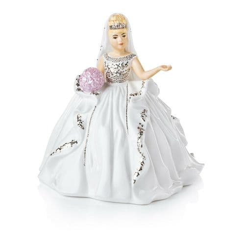 English Ladies Thelma Madine Mini Gypsy Affection Bride Figurine Blonde