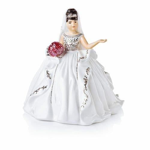 English Ladies Thelma Madine Mini Gypsy Affection Bride Figurine Brunette