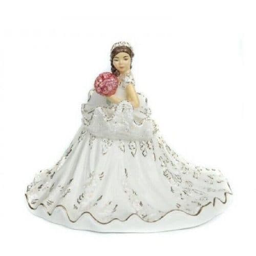English Ladies Thelma Madine Mini Gypsy Elegance Bride Figurine Brunette