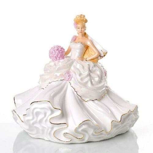 English Ladies Thelma Madine Wedding Dreams Bride Figurine : Blonde