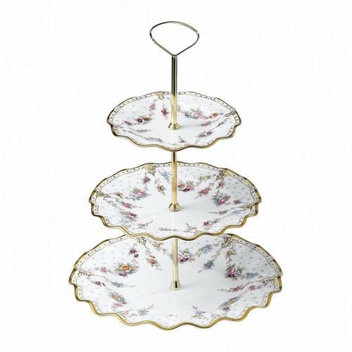 Royal Crown Derby 1st Quality Antoinette 3 Tier Cake Stand
