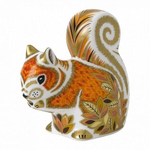 Royal Crown Derby 1st Quality Autumn Squirrel Paperweight
