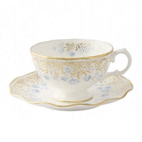 Royal Crown Derby 1st Quality Blue Peony Tea Cup & Saucer
