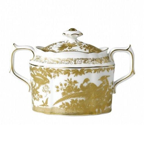 Royal Crown Derby 1st Quality Gold Aves Covered Sugar Bowl