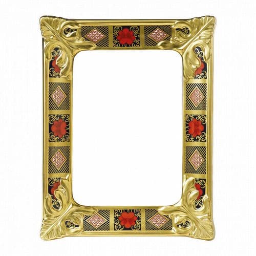 Royal Crown Derby 1st Quality Old Imari Solid Gold Band 5x7 Picture Frame