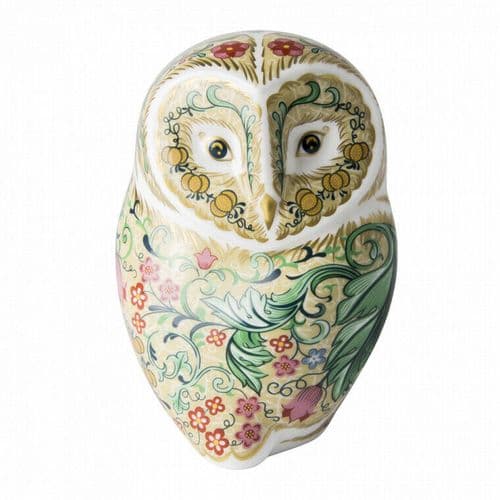 Royal Crown Derby 1st Quality Parchment Owl Paperweight