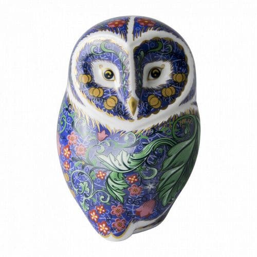 Royal Crown Derby 1st Quality Periwinkle Owl Paperweight