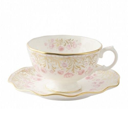 Royal Crown Derby 1st Quality Pink Peony Tea Cup & Saucer