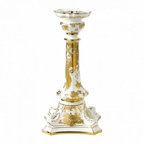 Royal Crown Derby 2nd Quality Gold Aves Candlestick