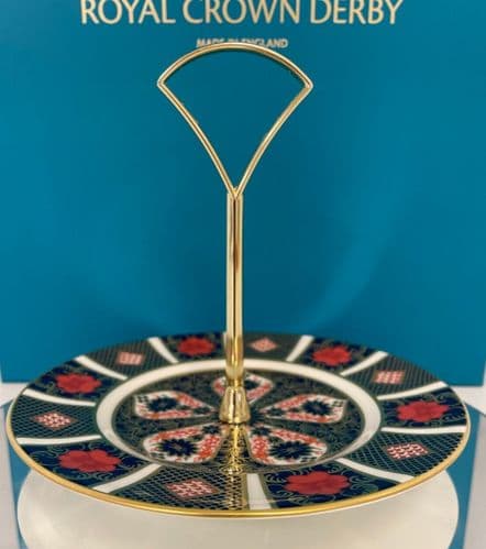 Royal Crown Derby 2nd Quality Old Imari 1128 6" Cake Stand Plate