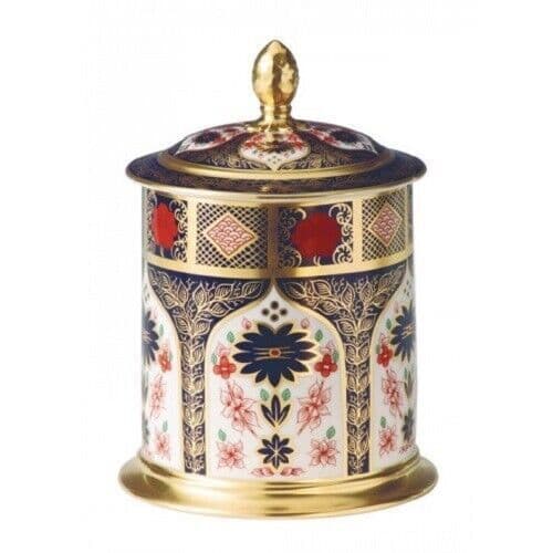Royal Crown Derby 2nd Quality Old Imari Solid Gold Band Small Storage Jar