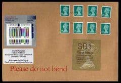 	2014 SD1 (Y 4) 'WELSH TYPE 3' (11.02.14 FIRST DAY OF ISSUE) WITH 8 X 68P DEEP TURQUOISE GREEN (M12L) ON COVER