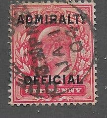 1903 1d 'KING EDWARD VII (OVPT 'ADMIRALTY OFFICIAL' FINE USED