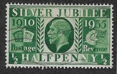 1935 0.5d 'SILVER JUBILEE'  FINE USED