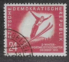 1951 24pf 'DDR- WINTER SPORTS' FINE USED*