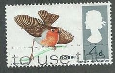 1966 4d 'BRITISH BIRDS-ROBIN (ORD) FINE USED