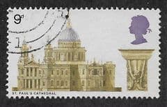 1969 9d 'CATHEDRALS - ST PAULS' FINE USED