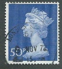 1970 50P 'ULTRAMARINE' MACHIN   PARCEL POSTED USED