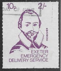 1971 10P 'EXETER STRIKE MAIL- FROBISHER' FINE USED