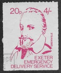 1971 20P 'EXETER STRIKE MAIL- GRENVILLE' FINE USED