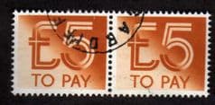 1982 PAIR OF £5.00 'TO PAY 'FINE USED