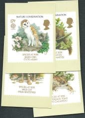 1986 SET 'EUROPA -NATURE CONSERVATION' MINT PHQ CARDS  4 PHQ CARDS