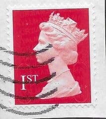 20--? 1ST (S/A) 'ROYAL MAIL RED ' (REVERSED TEXT MACHIN 'FORGERY'  FINE USED