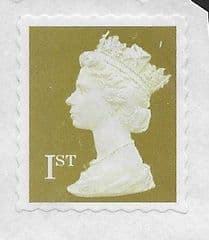 2010 1ST (S/A) 'GOLD' MACHIN FORGERY (WAVY PERFS) ON PIECE. NOT CANCELLED