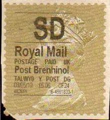 2010 SD' POST BRENHINOL (THICK FONT)GOLD TYPE I LABEL