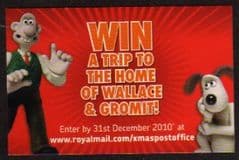 2010 'WALLACE AND GROMIT' XMAS COMPETITION CARD
