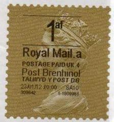 2012 1af (A 4) (£0.00)'POST BRENHINOL' GOLD PERF