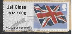 2012 1ST CLASS  'UNION FLAG'(EX TALLENTS HOUSE)  FINE USED