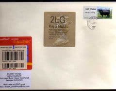 2012 2LG' (F 4) WELSH TYPE 3+ 1ST 'CATTLE' (TRURO) POST & GO LABEL ON COVER