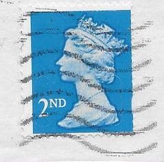 2012 2ND (S/A) 'BRIGHT BLUE ' (MTIL M12L)  MACHIN (FORGERY WITH MISPERF)  FINE USED